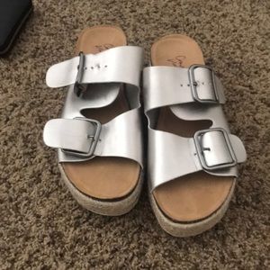 platform birkenstock’s. worn once!!